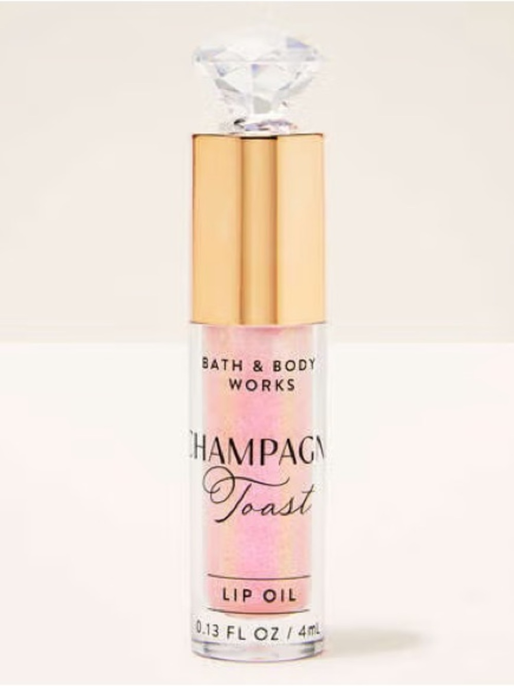 Bath & Body Works Pink Champagne Lip Oil with Gold Cap
